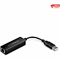 TRENDnet USB 2.0 to Fast Ethernet Adapter, Supports Windows And Mac OS, ASIX AX88772A Chipset 1 thumbnail image