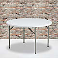 Flash Furniture Round Plastic Folding Table, 29-1/4"H x 48"W x 48"D, Granite White 1 thumbnail image