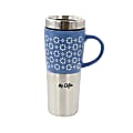 Mr. Coffee Travertine Travel Mug With Lid, 16 Oz, Blue 1 thumbnail image