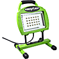 Coleman Cable L1323 - High Power LED Work Light On A Steel Base - 10 W LED Bulb - Green - 779 Lumens - Die-cast Steel, Steel, Foam - Floor-mountable - for Indoor, Outdoor 1 thumbnail image
