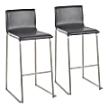 LumiSource Mara Bar Stools, Silver/Gray, Set Of 2 Stools 1 thumbnail image