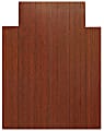 Anji Mountain Bamboo Roll-Up Chair Mat, 36" x 48", 1/4"-Thick, 9 1/4" Tongue, Dark Cherry