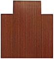 Anji Mountain Bamboo Roll-Up Chair Mat, 44" x 52", 1/4"-Thick, 9 1/4" Tongue, Dark Cherry