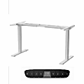Rise Up Dual Motor Electric Standing Desk Frame with Memory Adjustable Height 26-51.6" White
