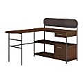 Sauder® Radial 60"W L-Shaped Corner Desk, Umberwood/Black 1 thumbnail image