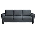 Lifestyle Solutions Winslow Sofa with Rolled Arms, Dark Gray