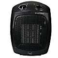 Vie Air 1500-Watt Portable Ceramic Office Heater, 6"H x 7-1/4"W x 9-1/4"D, Black