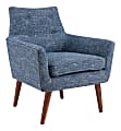 Linon Lindsay Chair, Blue Tweed