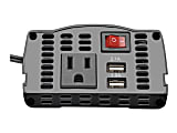 Tripp Lite 150W Compact Car Inverter 12V 120V 2-Port USB Charging 1 Outlet - DC to AC power inverter - 12 V - 150 Watt - output connectors: 3