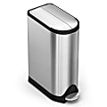 simplehuman Butterfly Step Stainless Steel Trash Can, 4.8 Gallons, Brushed Stainless Steel 1 thumbnail image