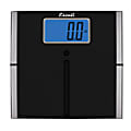 Escali US200L 440 Lb Capacity Bathroom Scale, 3/4”H x 11-13/16”W x 12-1/4”D, Black