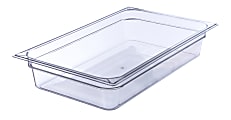 StorPlus Full-Size Plastic Food Pans, 4"H x 12 3/4"W x 20 3/4"D, Clear, Pack Of 6