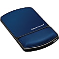Fellowes Mouse Pad / Wrist Support with Microban® Protection - 0.9" x 6.8" x 10.1" Dimension - Sapphire - Gel, Polyester, Lycra Cover - Wear Resistant, Tear Resistant 1 thumbnail image