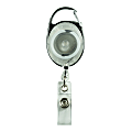 Office Depot® Brand Carabiner Badge Reel, 4-1/4" x 1-3/8", Clear 1 thumbnail image