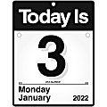 AT-A-GLANCE® Today Is Daily Wall Calendar, 9-1/2" x 12", Black, January To December 2022, K400