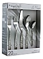 MegaChef La Vague 20-Piece Stainless-Steel Flatware Set, Silver 1 thumbnail image