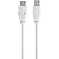 Belkin USB Extension Data Transfer Cable - 9.84 ft USB Data Transfer Cable - First End: USB 2.0 Type A - Second End: USB Type A - Extension Cable - White - 1 Each