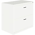 Lorell® 18"D Lateral 2-Drawer File Cabinet With Arc Pull, White