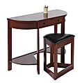 Style@Work by Thomasville Piedmont Console Table With Stool, 35 1/2"H x 47 3/4"W x 19"D, Dark Mahogany 1 thumbnail image