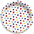 Amscan Dots Lunch Paper Plates, 8-1/2", Multicolor, Pack Of 8 Plates 1 thumbnail image