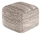 Anji Mountain Cherokee Pouf Ottoman, Slate