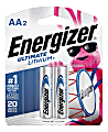 Energizer® Photo Ultimate AA Lithium Batteries, Pack Of 2