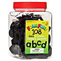 Dowling Magnets Foam Fun Lowercase Magnet Letters, Black, Pre-K - Grade 4, Pack Of 108 Letters