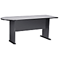 Bush Business Furniture Office Advantage Universal Freestanding Peninsula, 72"W, Slate/White Spectrum, Standard Delivery 1 thumbnail image
