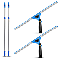 Gritt Commercial Swivel Window Squeegee And Telescopic Pole Window Washing Kit, 18" Squeegee/6' Pole, Multicolor, Pack Of 2 Kits 1 thumbnail image