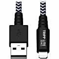 Tripp Lite Heavy Duty Lightning to USB Sync/Charge Cable Apple iPhone iPad 10ft - First End: 1x Type A Male USB - M100010HD 1 thumbnail image