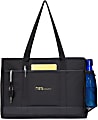Custom Promotional Mobile Office Computer Tote For 17" Laptops, 7" x 6-1/4", Black