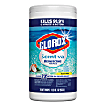 Clorox Scentiva Disinfecting Wipes, Pacific Breeze/Coconut, Canister Of 70 Wipes