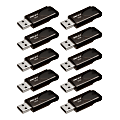 PNY Attaché 4 USB 2.0 Flash Drives, 32 GB, Black, Pack Of 10 Flash Drives