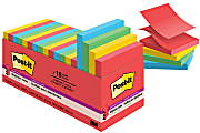 Post-it® Super Sticky Dispenser Notes, 1800 Total Notes, Pack Of 18 Pads, 3" x 3", Playful Primaries Collection, 100 Notes Per Pad 1 thumbnail image