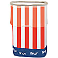 Amscan Patriotic Fling Bins, 22"H x 10"W x 15"D, Red/White/Blue, Pack Of 2 Bins
