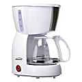 Brentwood 4-Cup Coffee Maker, 11" x 6", White
