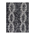 Anji Mountain Smiljan Rug’d Chair Mat, 1/4"H x 36”W x 48”D, Black/White