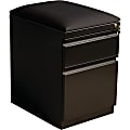 Lorell® 19-7/8"D Vertical 2-Drawer Mobile Pedestal File Cabinet With Seat Cushion, Black 1 thumbnail image