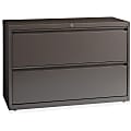 Lorell® Fortress 42"W x 18-5/8"D Lateral 2-Drawer File Cabinet, Gray