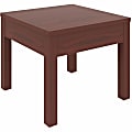 Lorell® Occasional Square 24"W Corner Desk Table, Mahogany