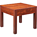 Lorell® Occasional Square Corner Table, 24"W, Cherry