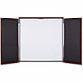 Lorell Dry-Erase Whiteboard Presentation Cabinet, 47.3"H x 47.3"W x 4.8"D, Mahogany 1 thumbnail image