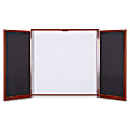 Lorell Dry-Erase Whiteboard Presentation Cabinet, 47.3"H x 47.3"W x 4.8"D, Cherry 1 thumbnail image