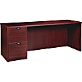Lorell® Prominence 79000 Series Credenza, Left Pedestal, 72"W x 24"D, Mahogany 1 thumbnail image