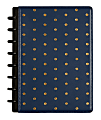 TUL® Discbound Notebook, Limited Edition, Junior Size, Narrow Ruled, 60 Sheets, Navy Blue Leather 1 thumbnail image