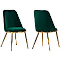 Glamour Home Anzu Dining Chairs, Green, Set Of 2 Chairs