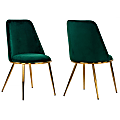 Glamour Home Anzu Dining Chairs, Green, Set Of 2 Chairs 1 thumbnail image