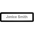 Lorell Recycled Cubicle Nameplate - 1 Each - 0.9" Width x 2.7" Height - Wall - Plastic - Black