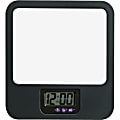 Lorell Fabric Panel Digital Clock Mirror - Black