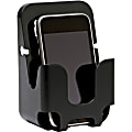 Lorell Cubicle Wall Recycled Cell Phone Holder - Plastic - 1 Each - Black 1 thumbnail image